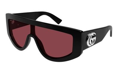 Occhiale da sole donna Gucci nero - Linea Emblem mascherina Occhiale da sole donna Gucci nero - Linea Emblem mascherina