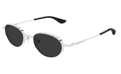Occhiale da sole Mcqueen metallo argento Occhiale da sole Mcqueen metallo argento