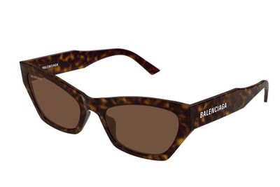Occhiale da sole Balenciaga havana -Linea Everyday logo laterale