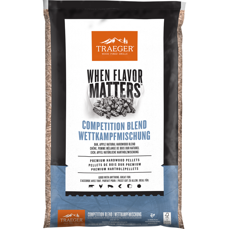 COMPETITION BLEND WOOD PELLETS EU, 9KG BAG, FSC