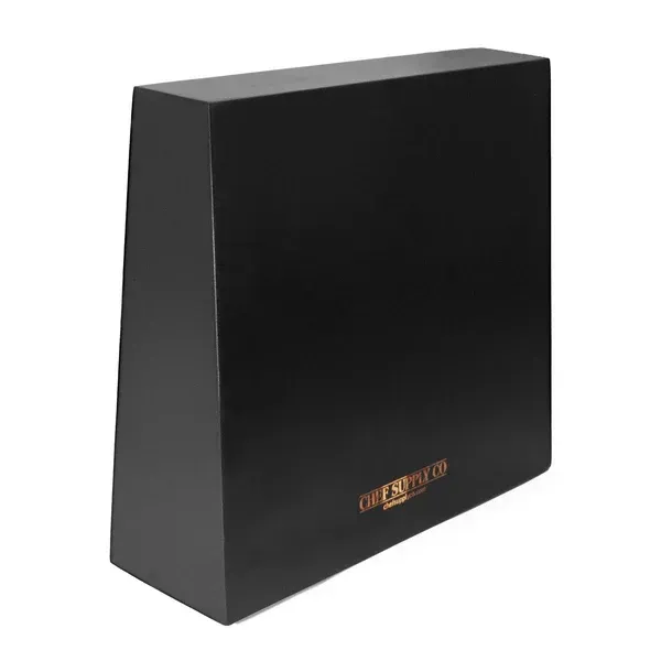 Chef Supply Co: Black Acacia Wood Magnetic Knife Block: Double-Sided, Strong Magnets, Universal Compatibility Chef Supply Co: Black Acacia Wood Magnetic Knife Block: Double-Sided, Strong Magnets, Universal Compatibility