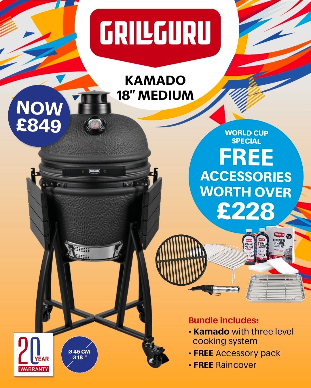 Grill Guru Medium Kamado World Cup Package Grill Guru Medium Kamado World Cup Package
