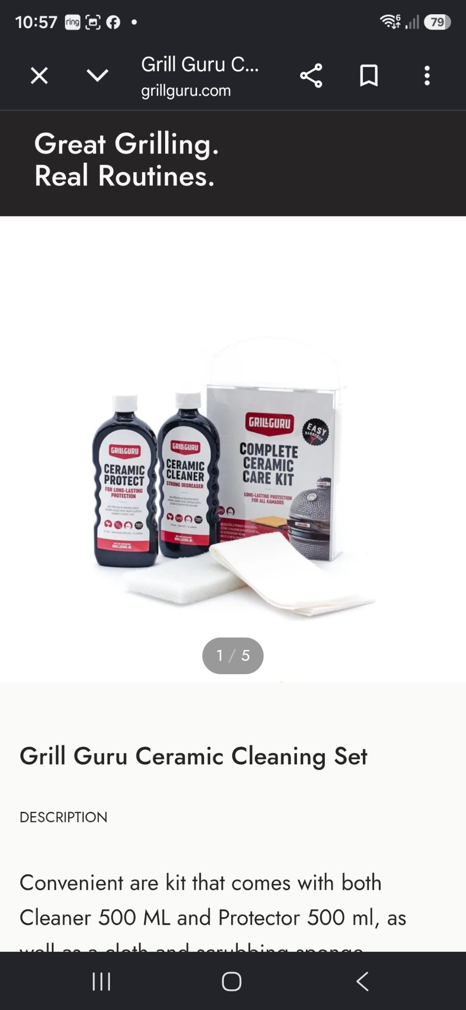 Grill Guru Complete Ceramic Care Kit