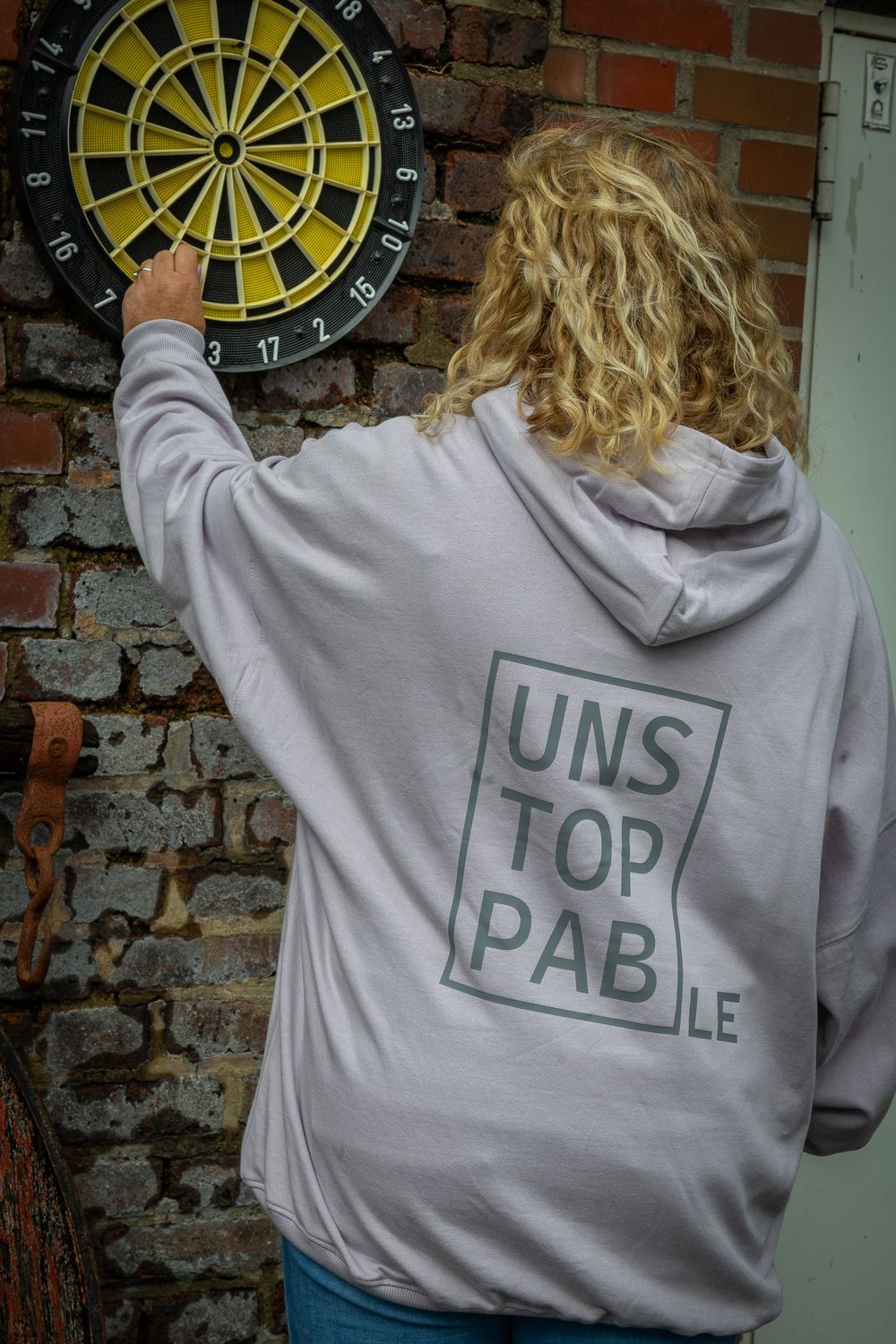 Hoodie Dusty Purple Oversized &quot;Unstoppable&quot;