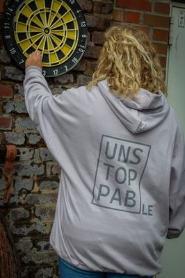 Hoodie Dusty Purple Oversized &quot;Unstoppable&quot;