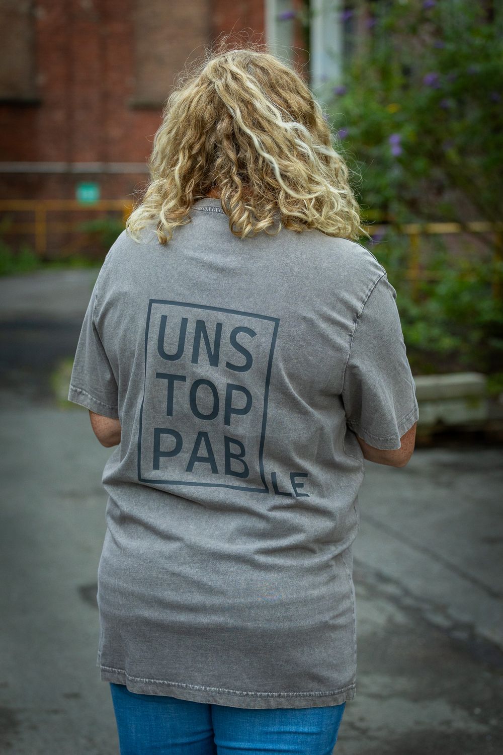 T-Shirt Asphalt Acid Washed &quot;Unstoppable&quot;