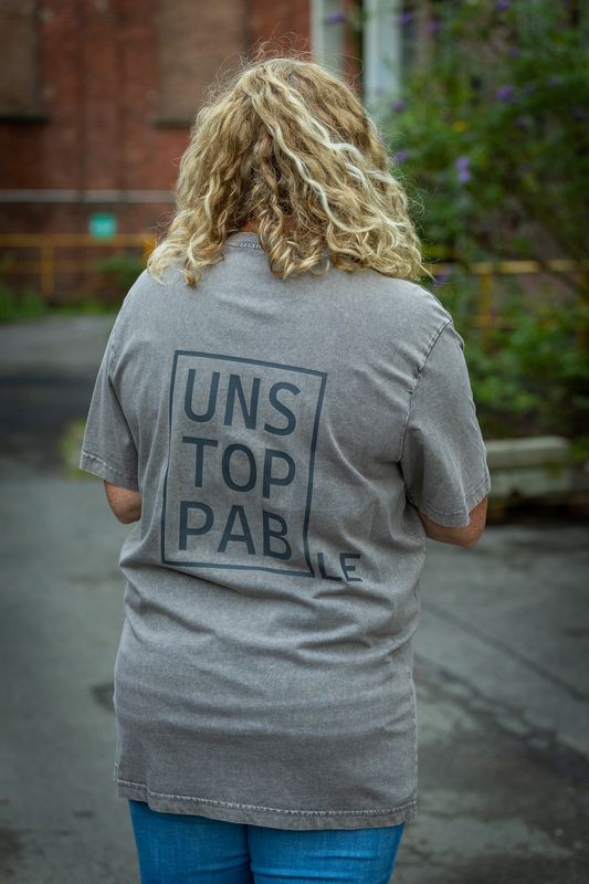 T-Shirt Asphalt Acid Washed &quot;Unstoppable&quot;