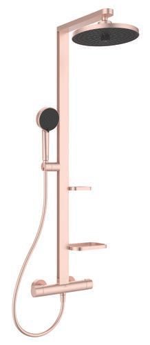 Colonne de douche thermostatique Alu + -rose brossé Colonne de douche thermostatique Alu + -rose brossé