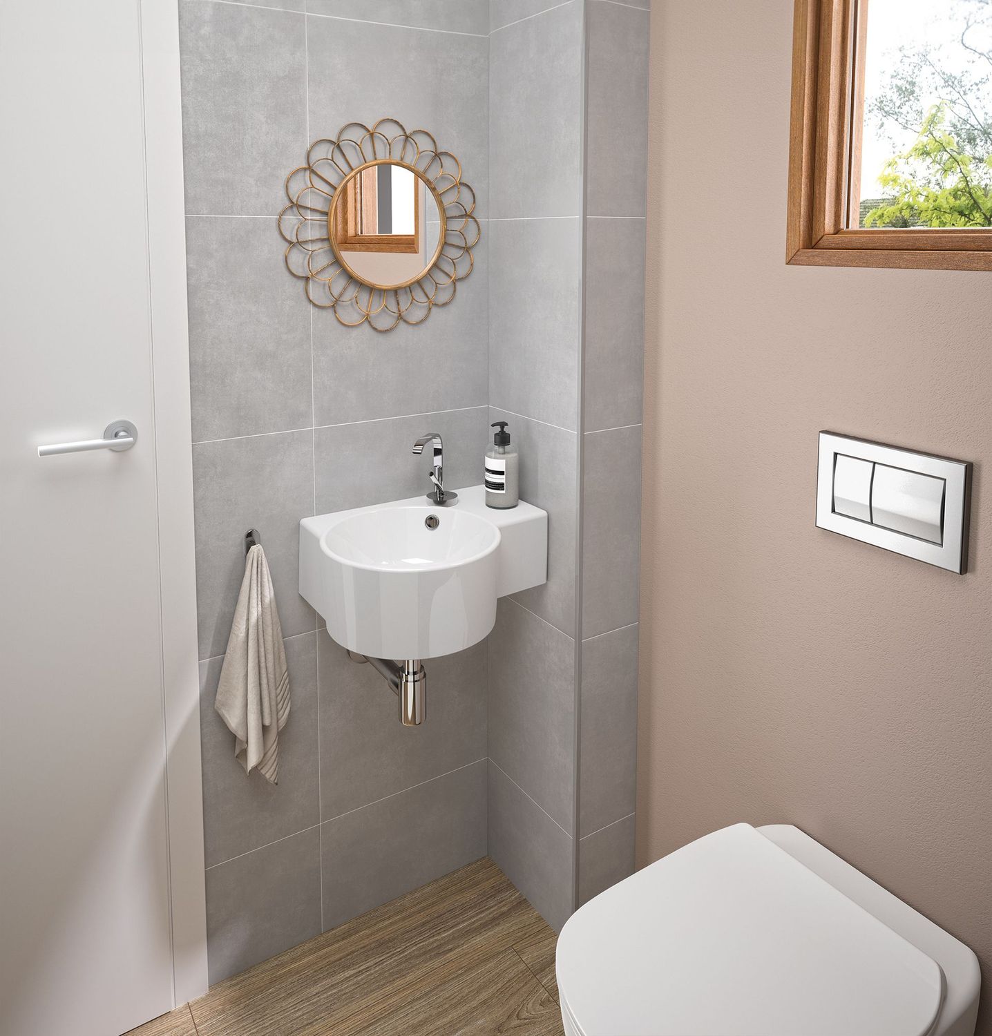 Cedam  Modulo 5 lavabo à suspendre  vasque à droite angle à gauche