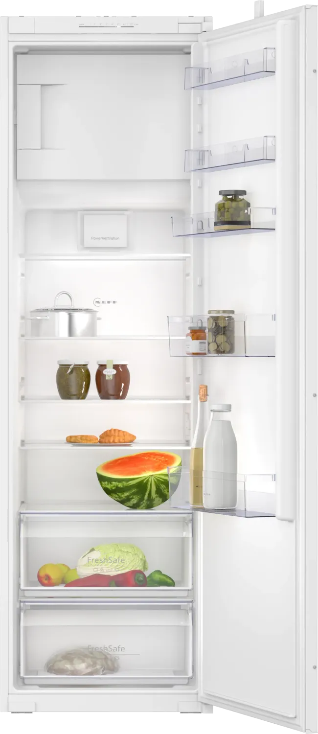 Neff N 30 KI2821SE0 Réfrigérateur intégrable avec compartiment congélation 177.5 x 56 cm Charnières à glissières Neff N 30 KI2821SE0 Réfrigérateur intégrable avec compartiment congélation 177.5 x 56 cm Charnières à glissières