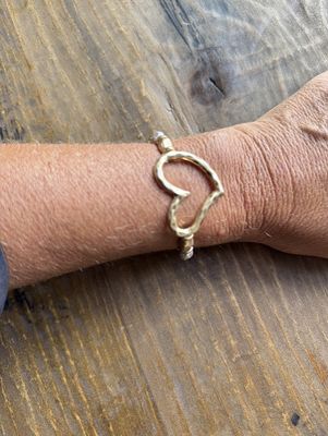 Beaded. Heart Bracelet