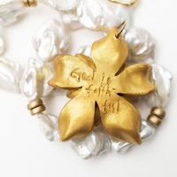 Hidden Truth Adjustable Baroque Pearls w/ Magnolia Pearl Blossom Necklace