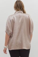 Entro Champagne V-Neck Collar Shirt (Plus Size) Also Comes Sm-lg