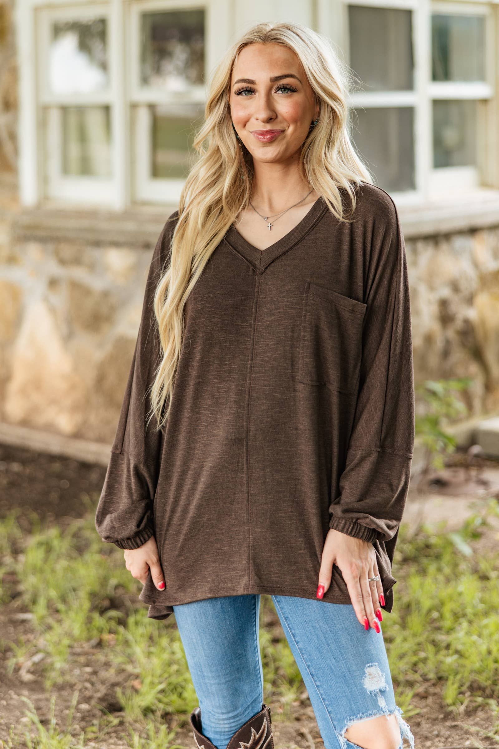 Soft Relaxed Draped Top