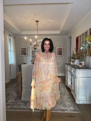 Karlie Paisley Chiffon Ruffle Midi Dress Karlie Paisley Chiffon Ruffle Midi Dress