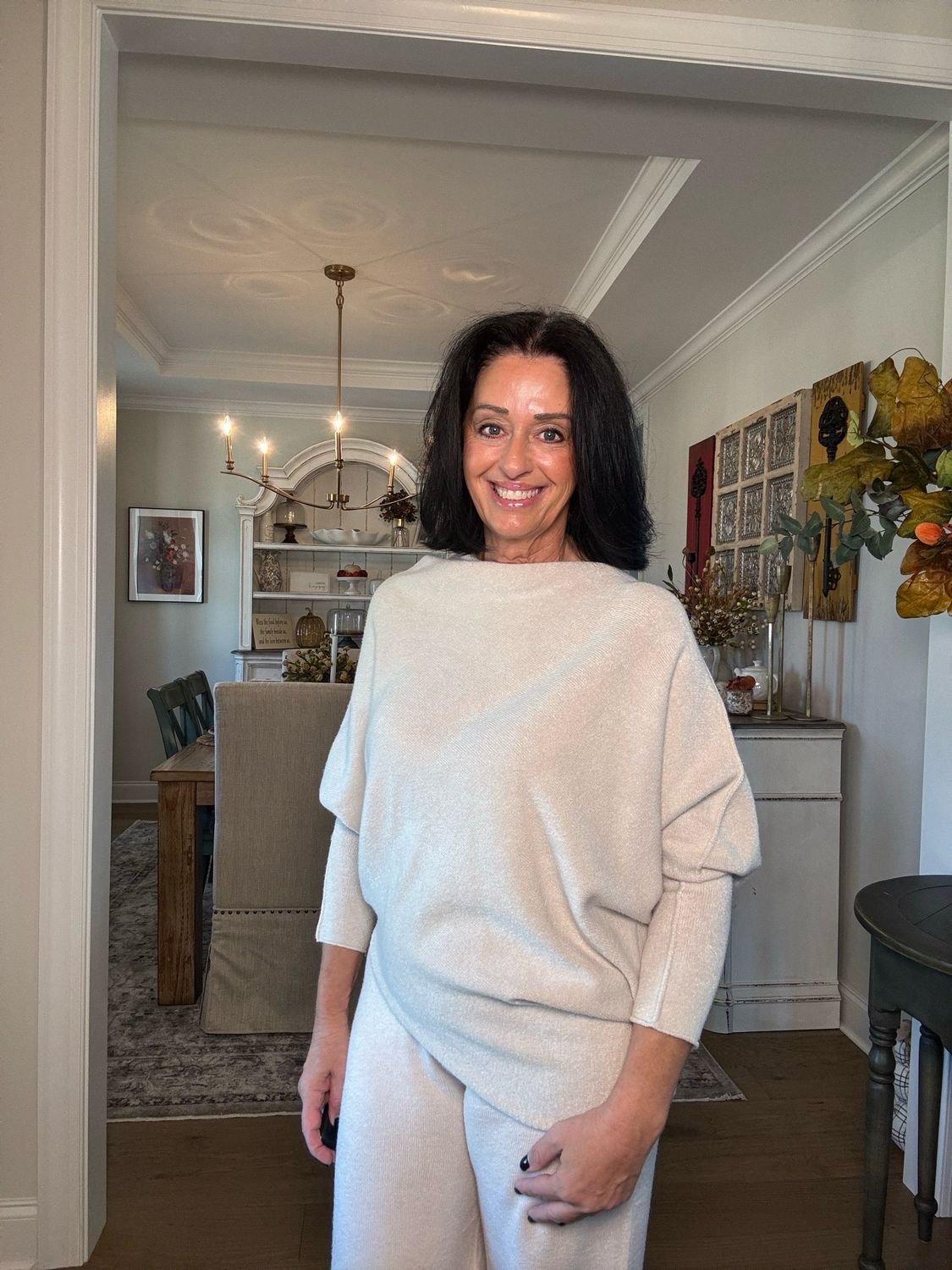 Milio Milano Classic Beige Asymmetrical Sweater