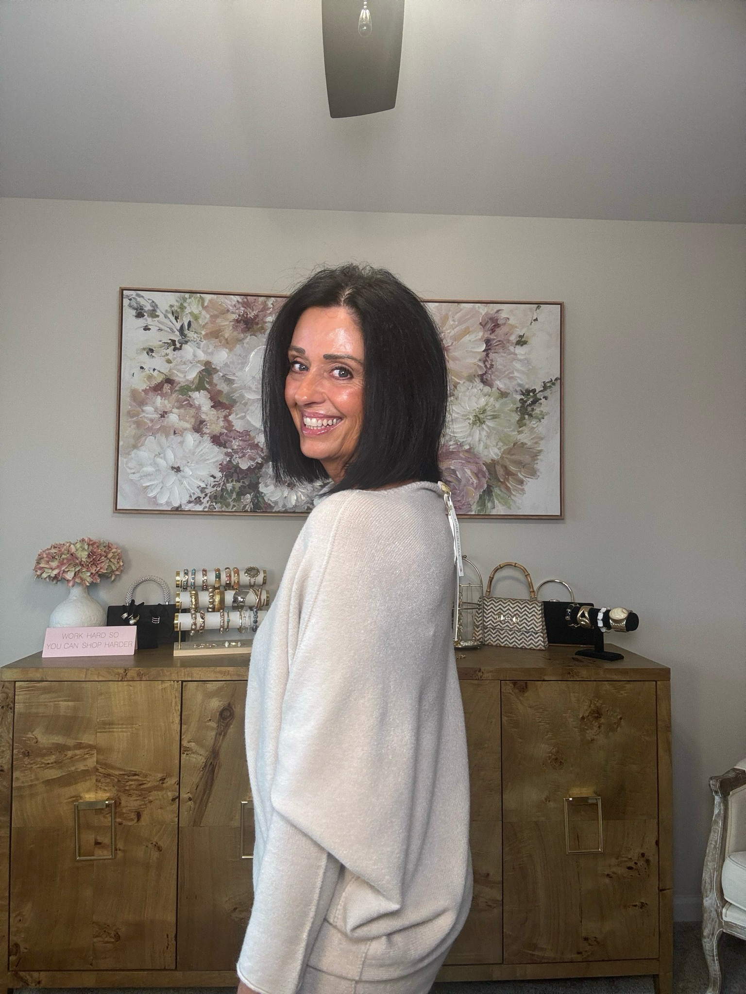 Milio Milano Classic Beige Asymmetrical Sweater