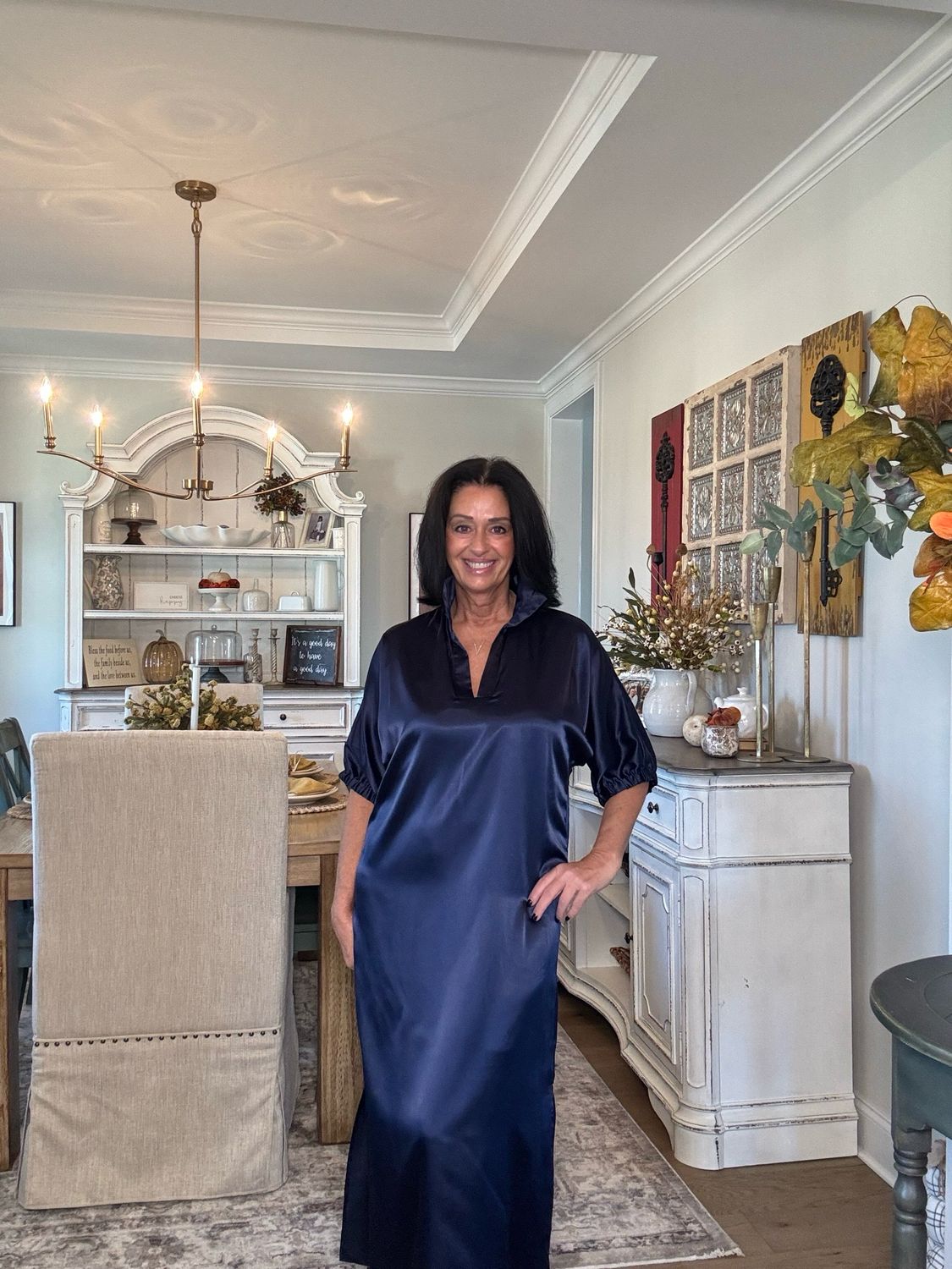 Adrienne Blakely Navy Dress