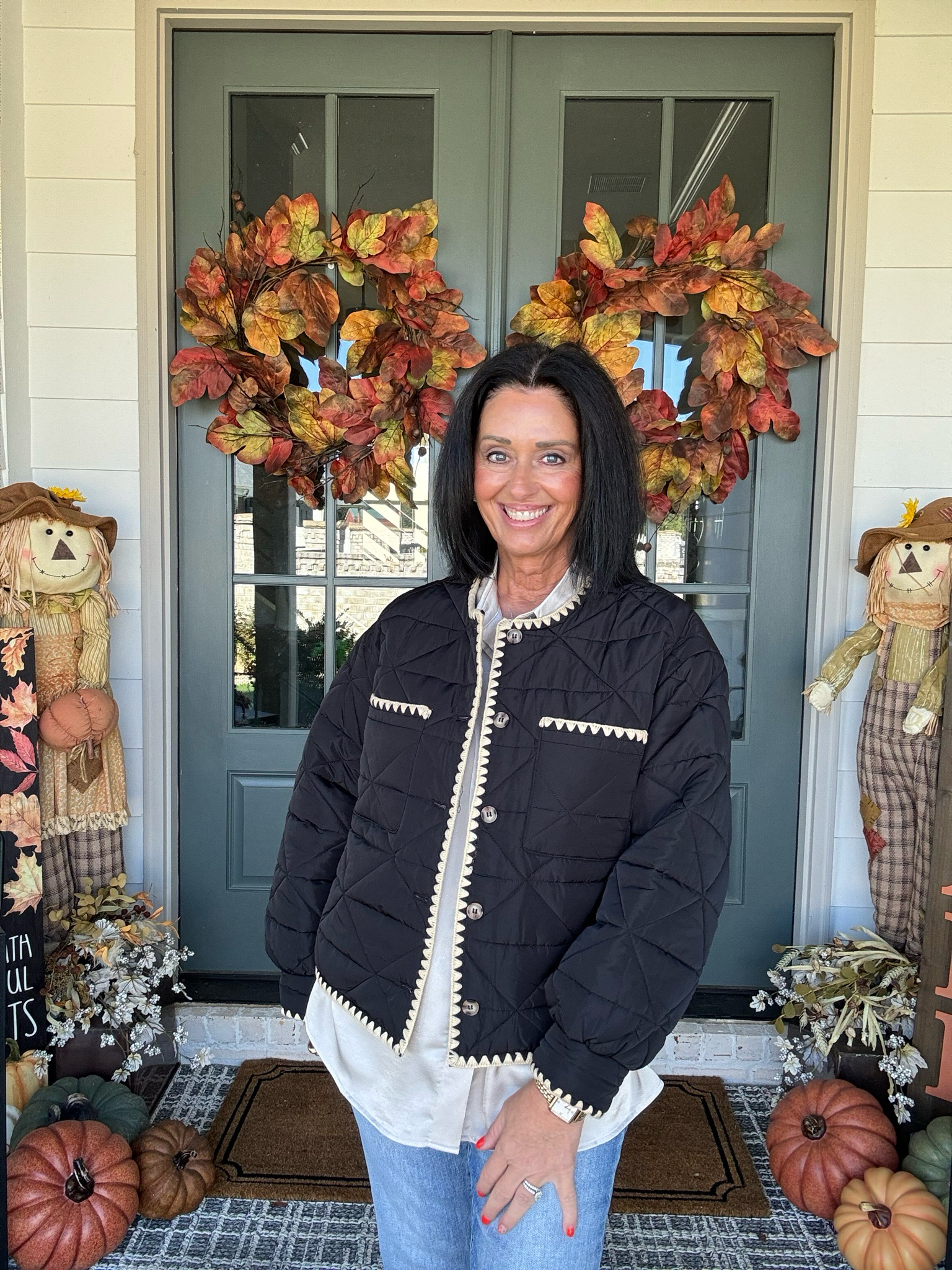 Entro Classic Charm Black Quilted Jacket