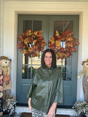 Olive Green Faux Leather Top Olive Green Faux Leather Top