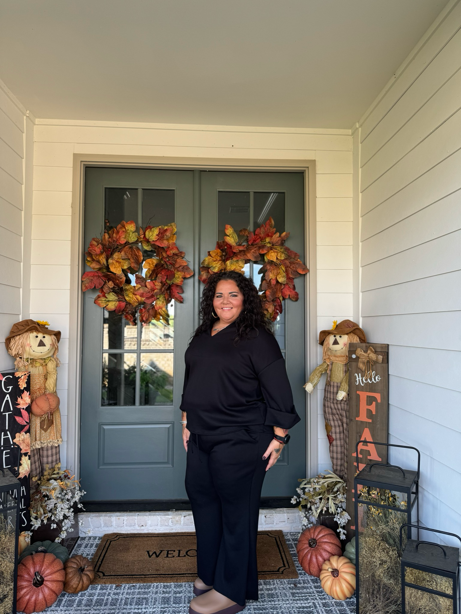 Effortlessly Chic Black Pant Set Plus - Size