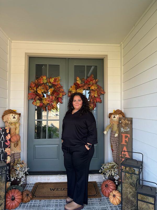 Effortlessly Chic Black Pant Set Plus - Size