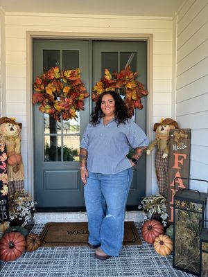 Adrienne Sloan Navy Stripe Top - Plus Size Adrienne Sloan Navy Stripe Top - Plus Size