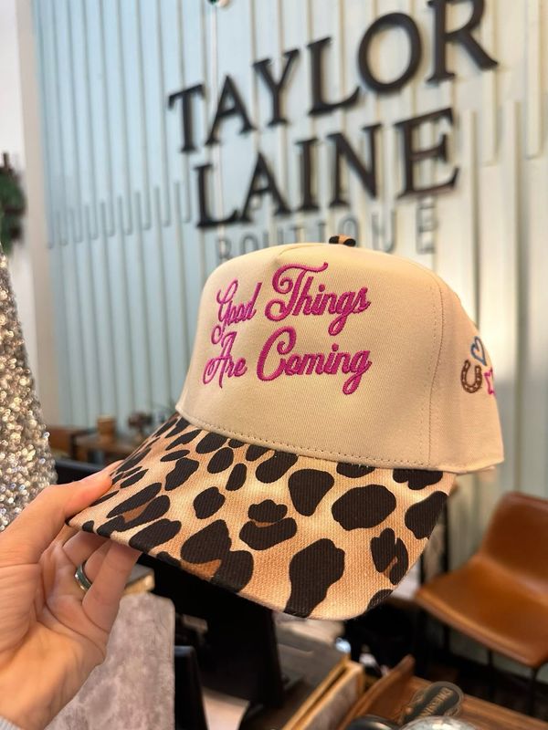 Good Things Are Coming Leopard Hat Good Things Are Coming Leopard Hat