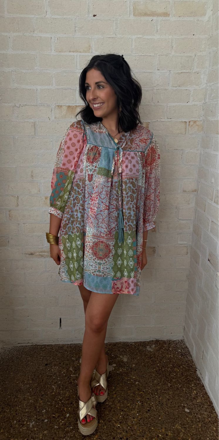 Patchwork Mini Dress Patchwork Mini Dress