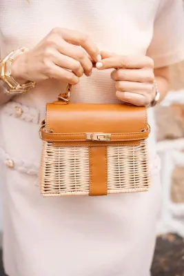 Lisi Lerch - CELINE WICKER HANDBAG - BELLE OF THE BALL