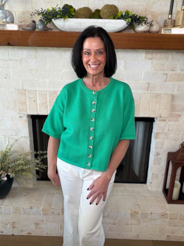 Green Button Down Sweater Green Button Down Sweater