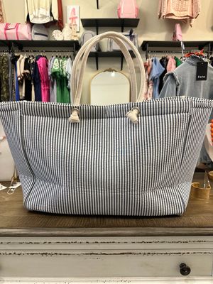 Lakeside Blue Stripe Totes