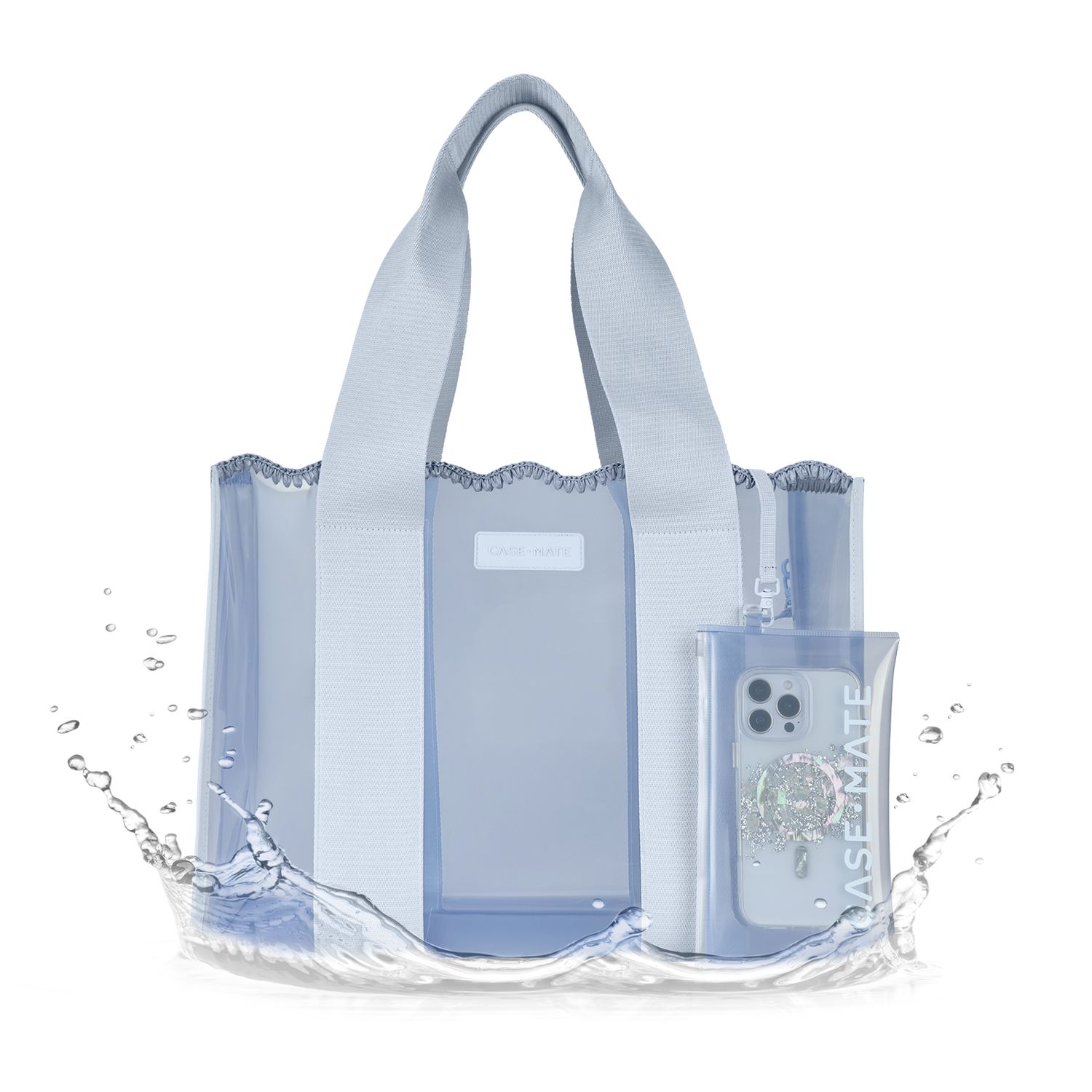 Case-Mate Carolina Blue Crochet Wave Jelly Tote Bag Case-Mate Carolina Blue Crochet Wave Jelly Tote Bag