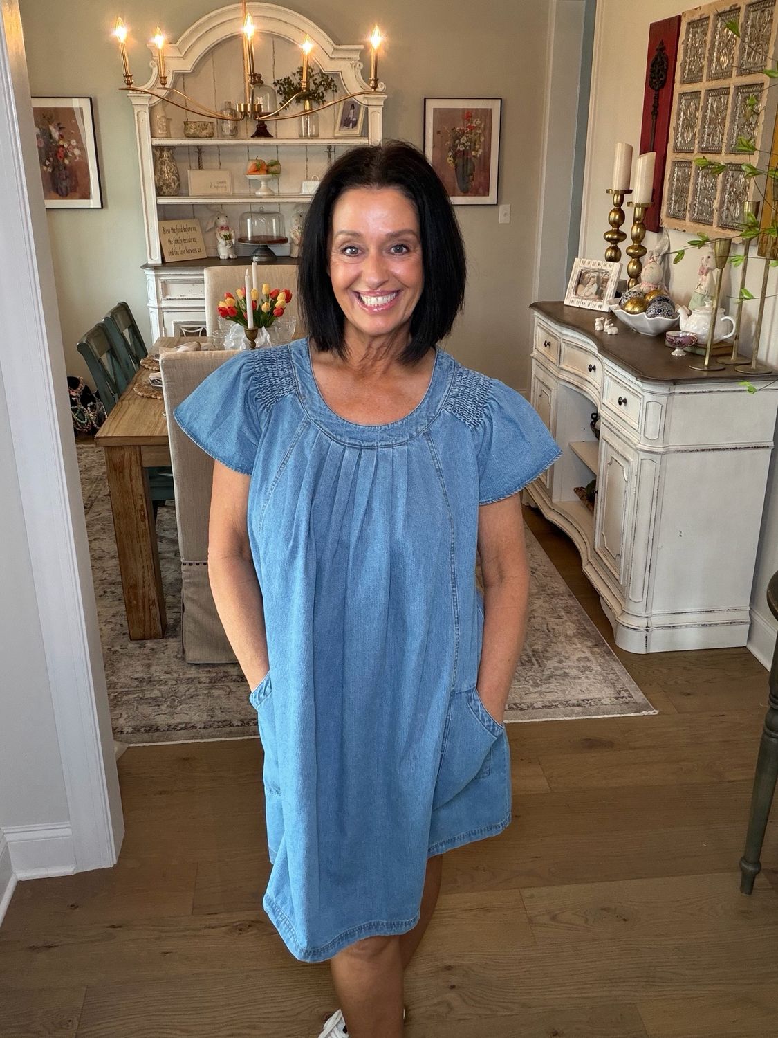 Denim Baby Doll Dress