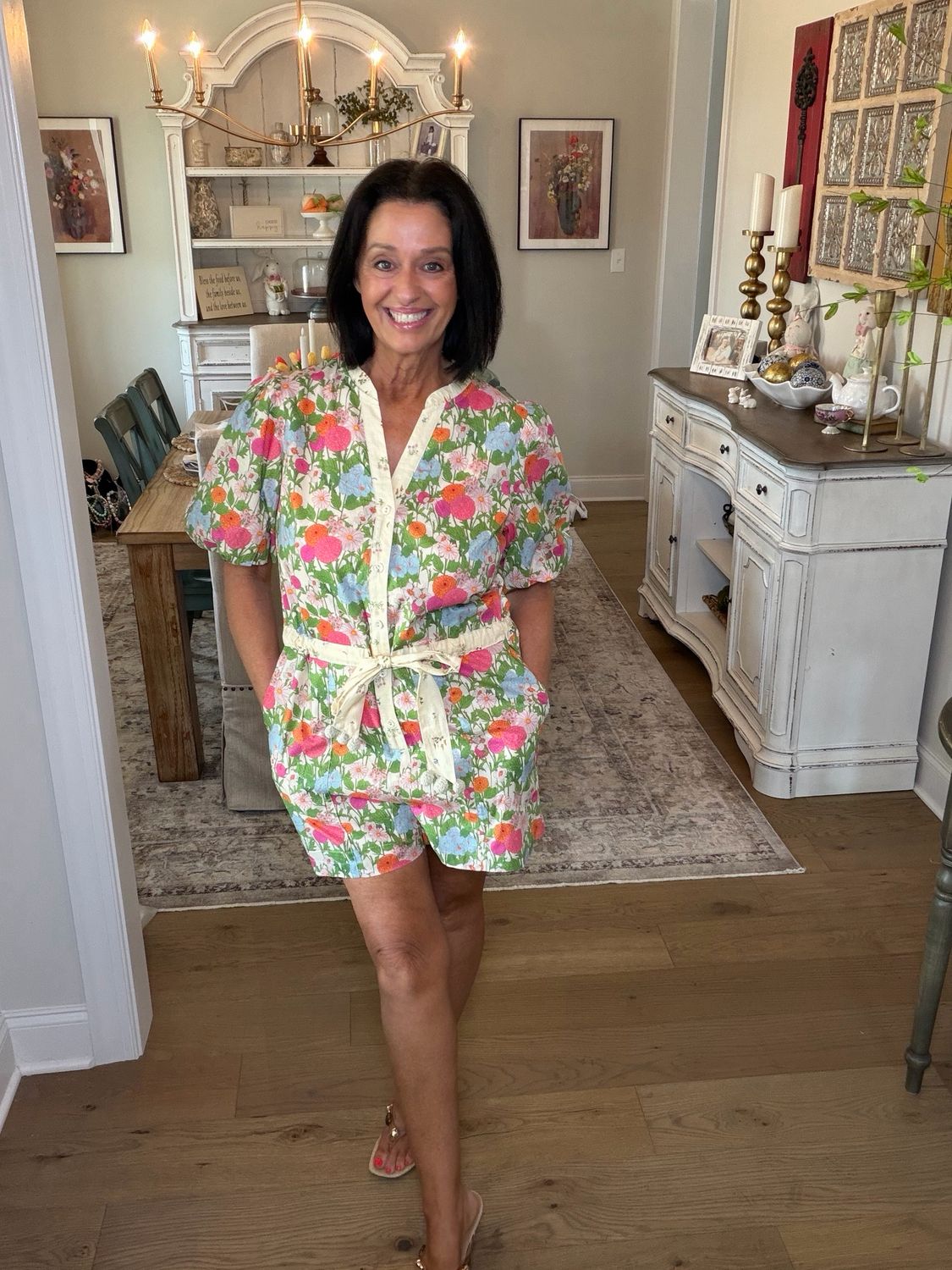 Floral Shorts Romper