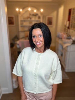 Cream Bell Sleeve Button Down Sweater Cream Bell Sleeve Button Down Sweater