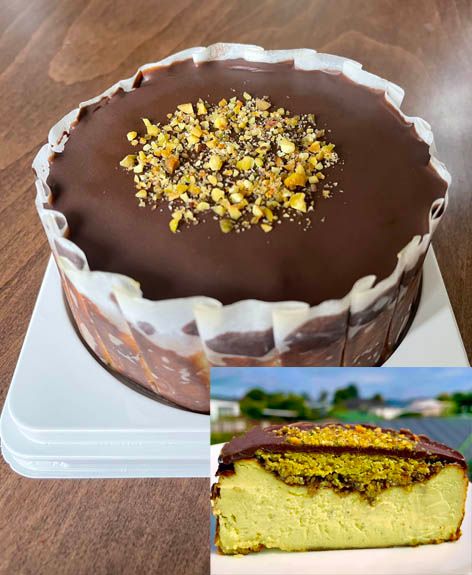 [Viral] Dubai Pistachio Basque Cheesecake ( 4 inch | 10cm | 280g)