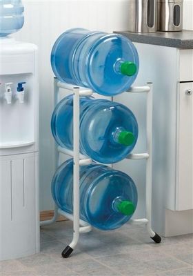 Three-tier rack for 19-liter water cooler bottles