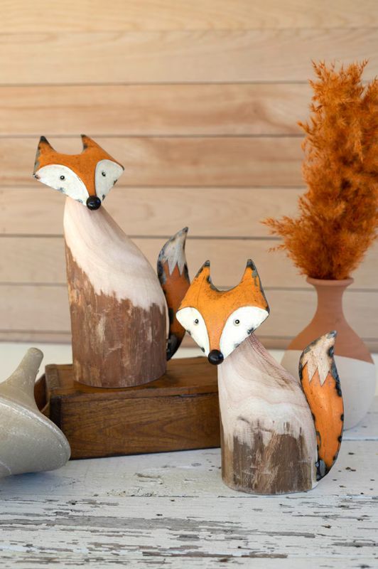 Recycled Wood and Iron Fox