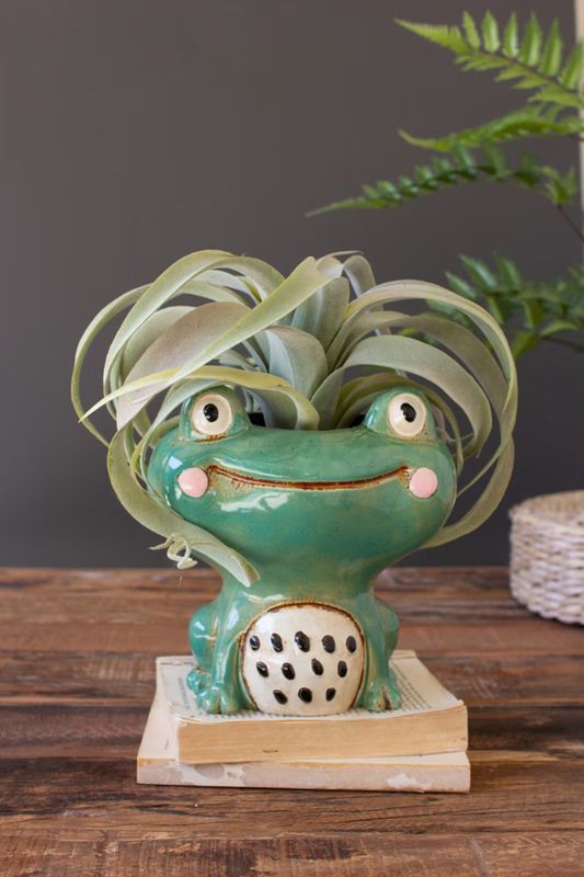 Ceramic Happy Frog Planter
