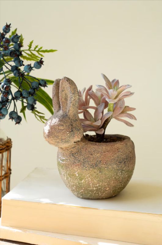 Rustic Terracotta Rabbit Planter