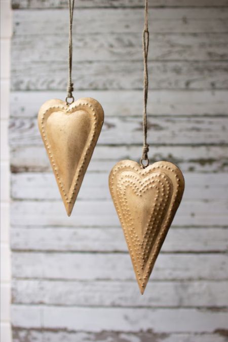 Antique Brass Metal Heart