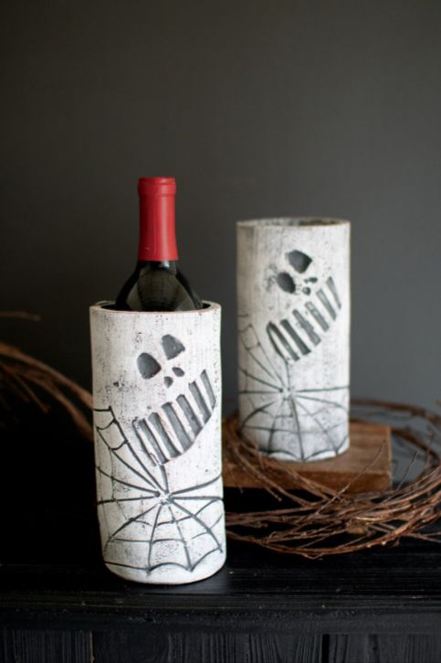 Halloween Clay Wine Cooler
