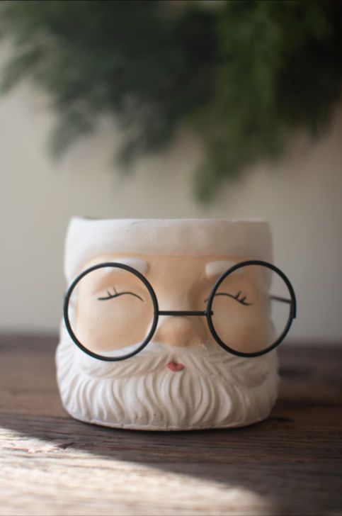 Concrete Santa Planters, Size: Small