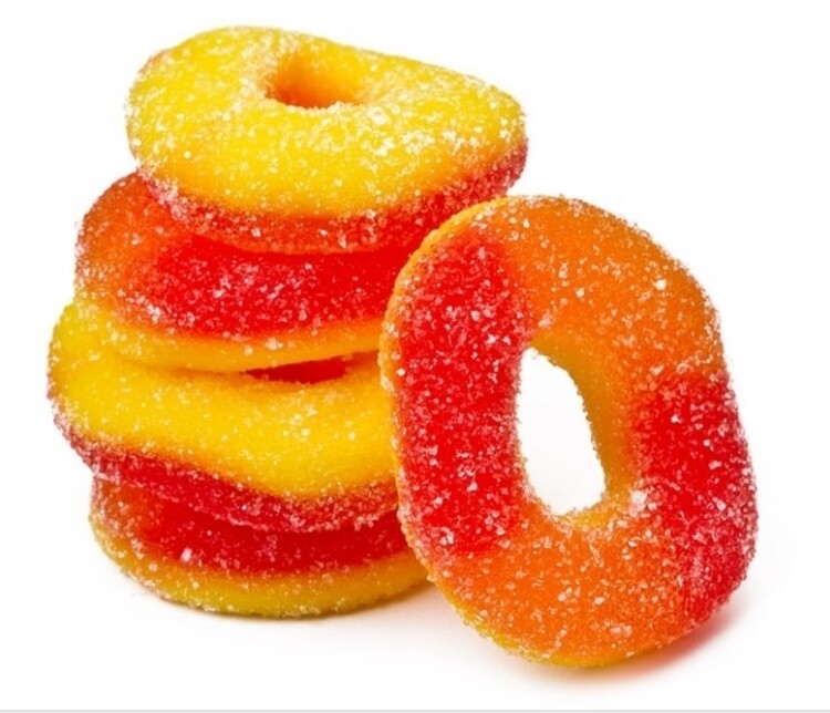 Eddie Bull's Medibles Gummy Peach Rings for Pain and Anxiety (2)