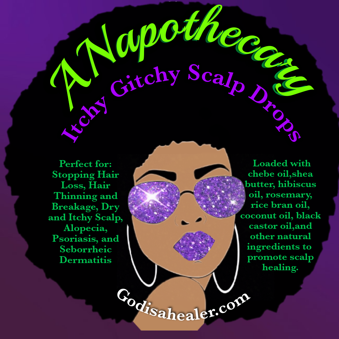 ANapothecary Itchy Gitchy Hibiscus Chebe Oil  Cooling scalp drops