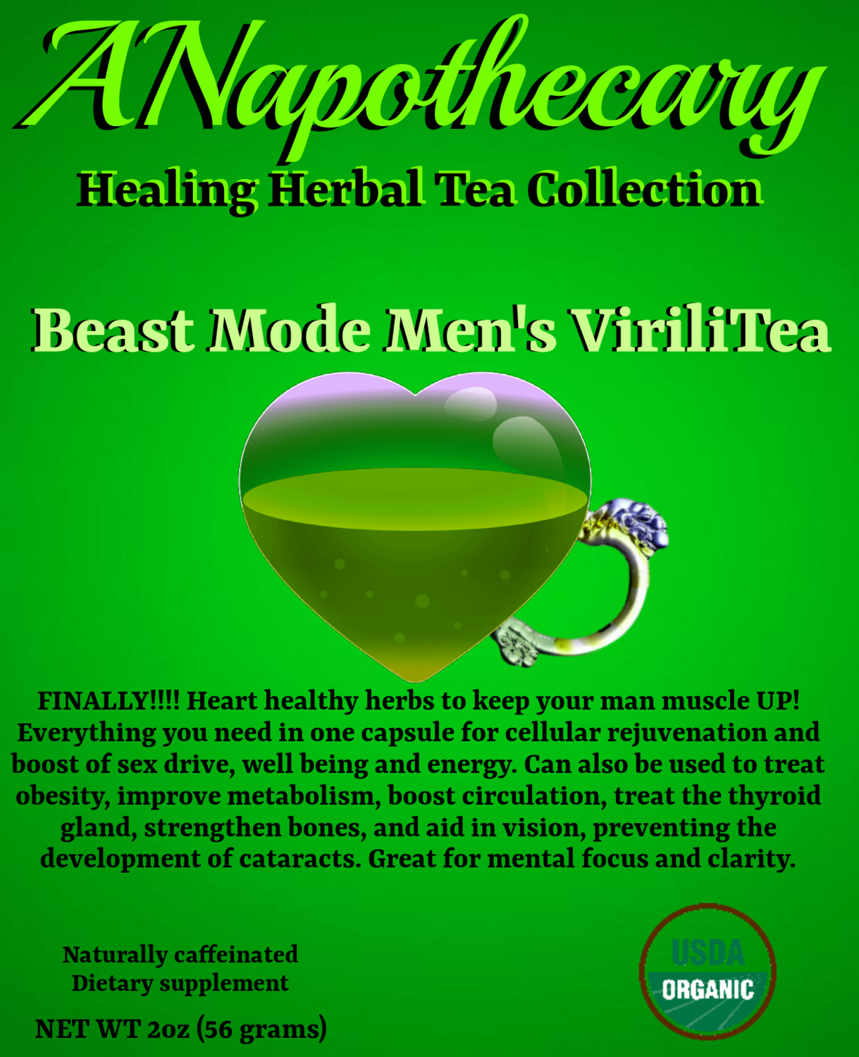 Beastmode Tea  FOR MEN ONLY! One gallon bag 