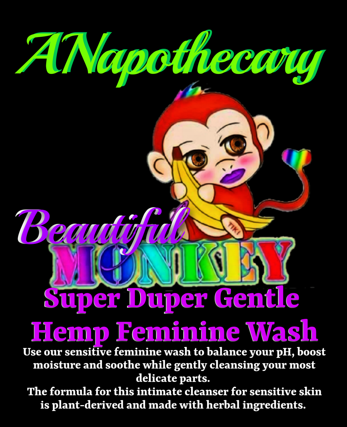 Beautiful Monkey Super Duper Sensitive Hemp Feminine Wash