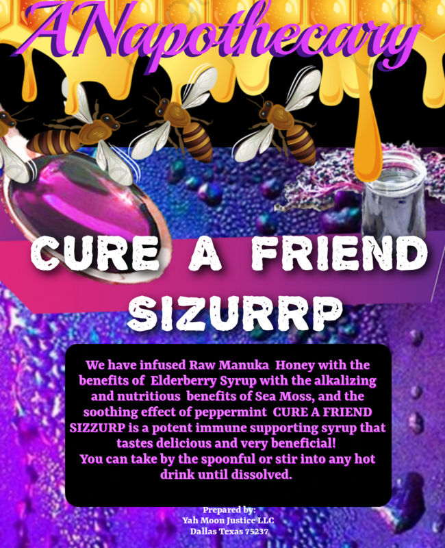 CURE A FRIEND SIZZURP  16 ounce glass jar.