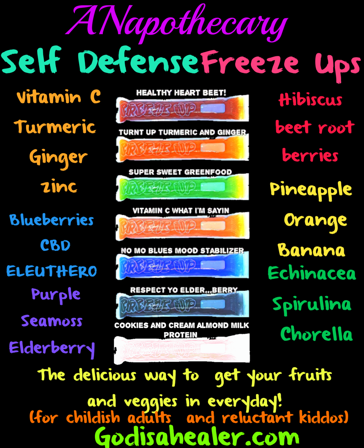 Self Defense Freeze Ups Variety 7 day Pack. Local pick up preferred, fresh fruit and veggies inside!